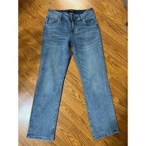 Hudson Los Angeles Womens Straight Leg Jeans Blue Medium Wash Flap Pocket Size 8